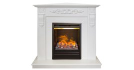 Каминокомплект RealFlame Dominica Corner STD/EUG WT с очагом 3D Olympic