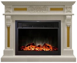 Каминокомплект RealFlame Corsica 26 WT с очагом MoonBlaze LUX Black