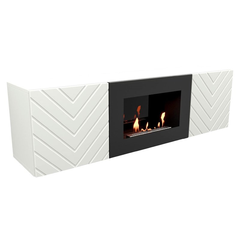 Тумба с биокамином Firelight BFP/P-1400V белый