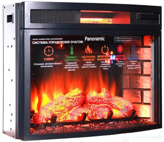 Каминокомплект Interflame Экстер Альпина темный дуб с очагом Panoramic 06 25 LED FX QZ