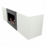 Тумба с биокамином Firelight BFP/P-1400L белый+набор керамических дров сосна