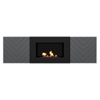 Тумба с биокамином Firelight BFP/P-1400V графит+набор керамических дров береза