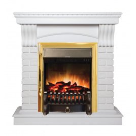 Каминокомплект RealFlame Jazz WT с очагом Fobos Lux Brass S