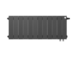 Биметаллический радиатор отопления Royal Thermo PianoForte 300 12 секций Noir Sable VDR